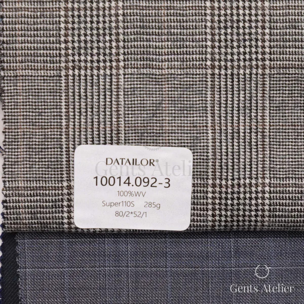 Образец ткани Tailor 10014.092-3 с этикеткой, коричневый