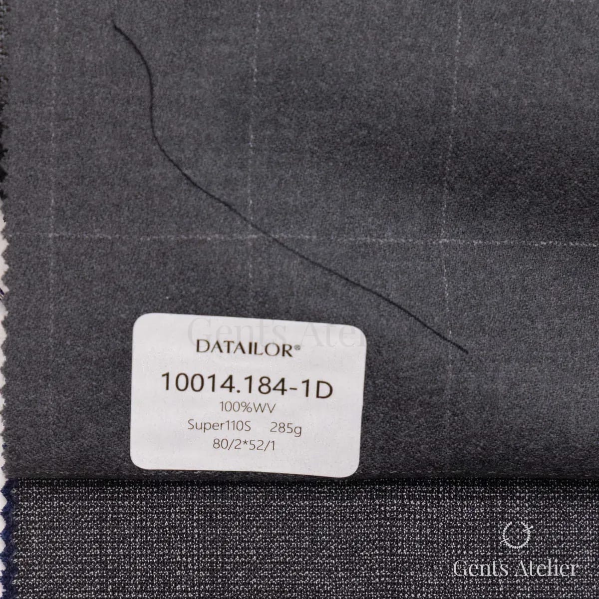 Образец ткани Tailor 10014.184-1D с этикеткой, серый