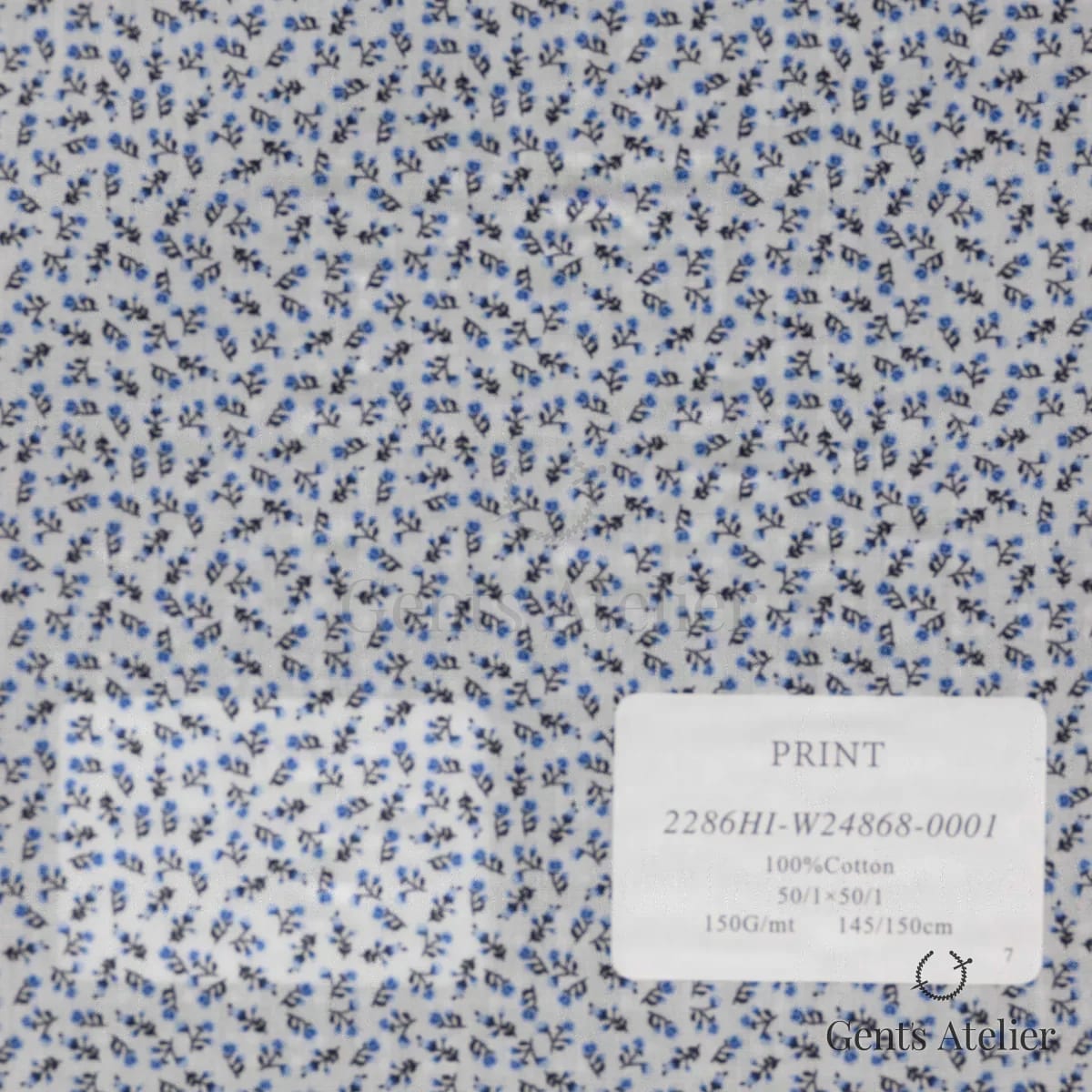 Образец ткани Canclini 2286HI-W24868-0001 с этикеткой, белый