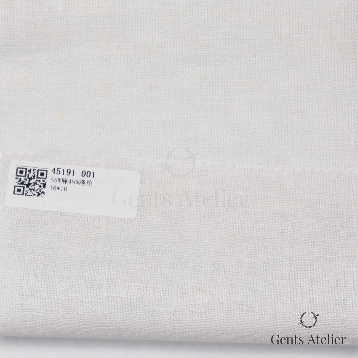 Образец ткани James Fabric 45191 001 с этикеткой, белый