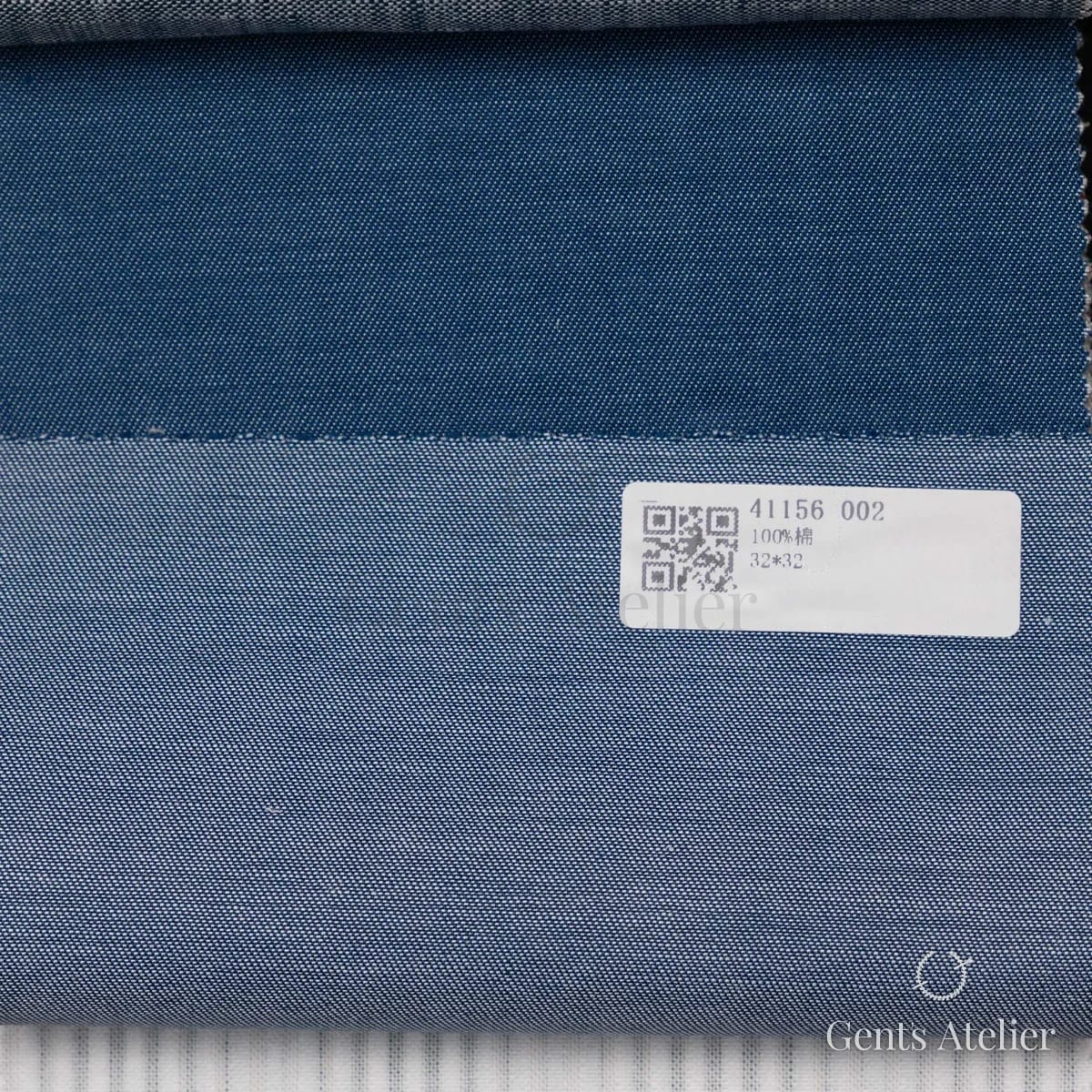 Образец ткани James Fabric 41156 002 с этикеткой, тёмно-синий