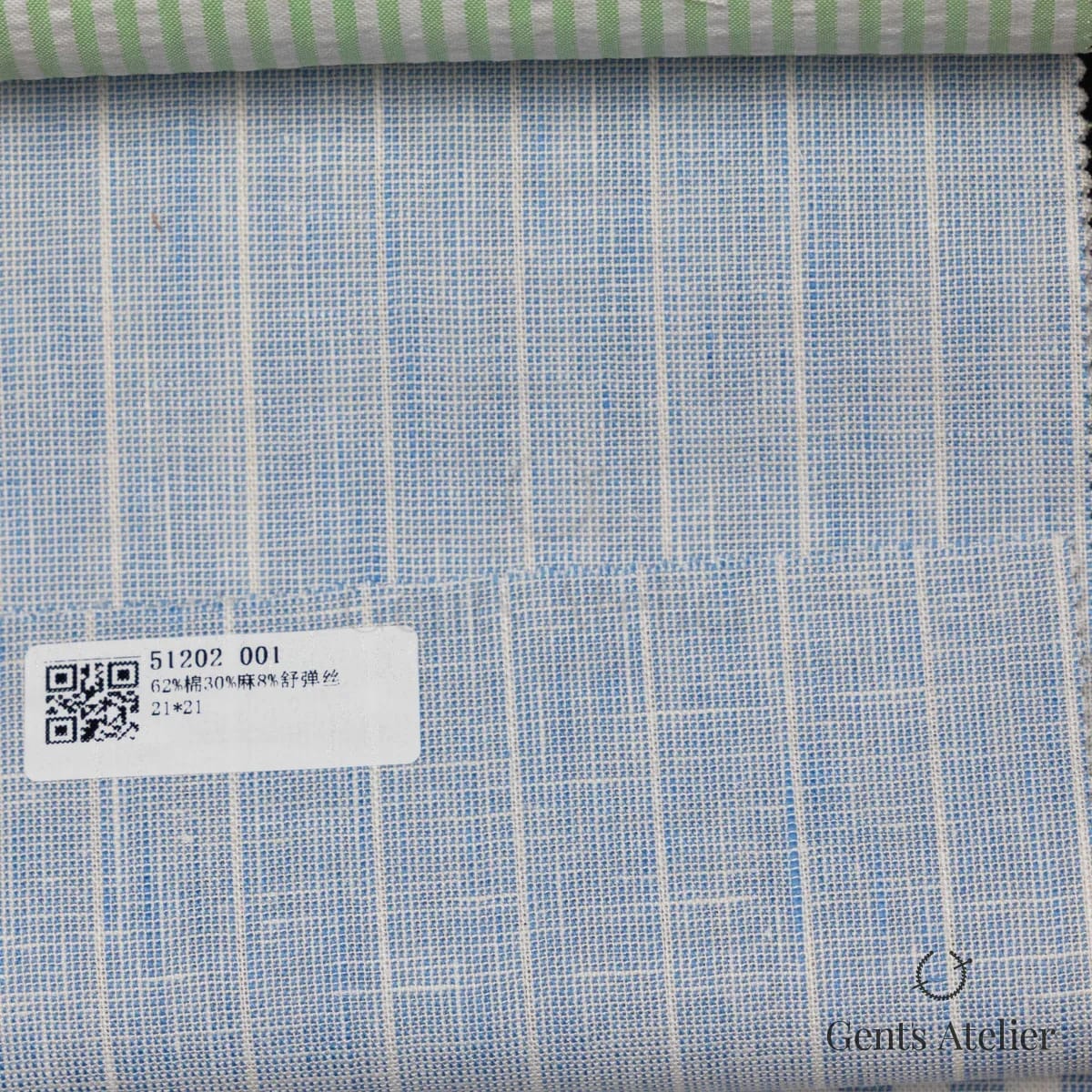 Образец ткани James Fabric 51202 001 с этикеткой, белый