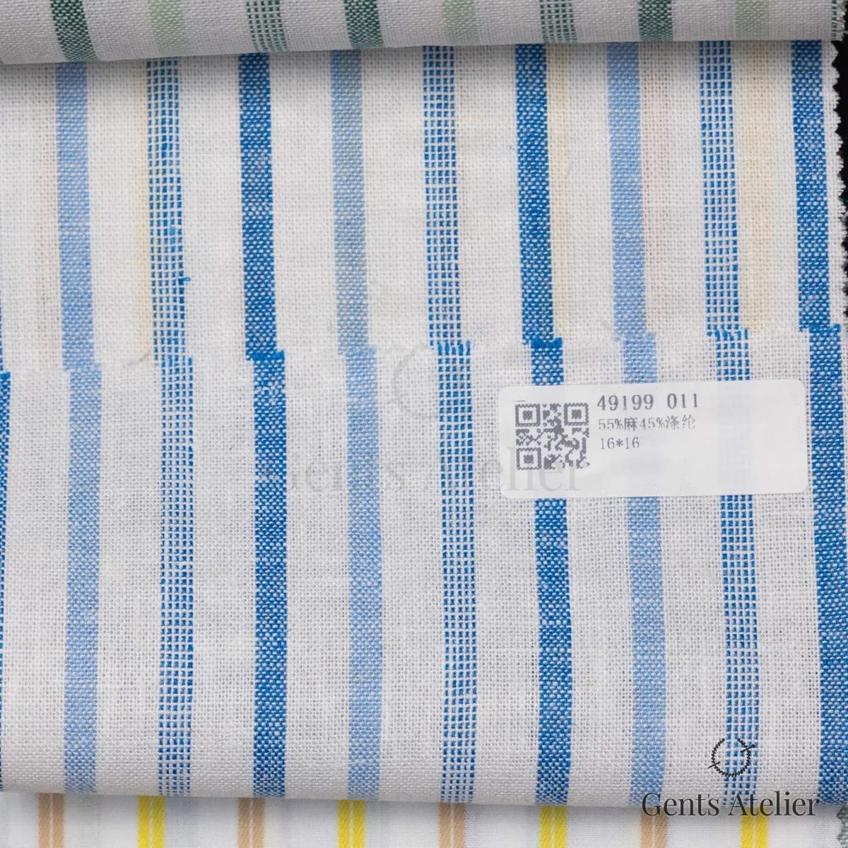 Образец ткани James Fabric 49199 011 с этикеткой, белый