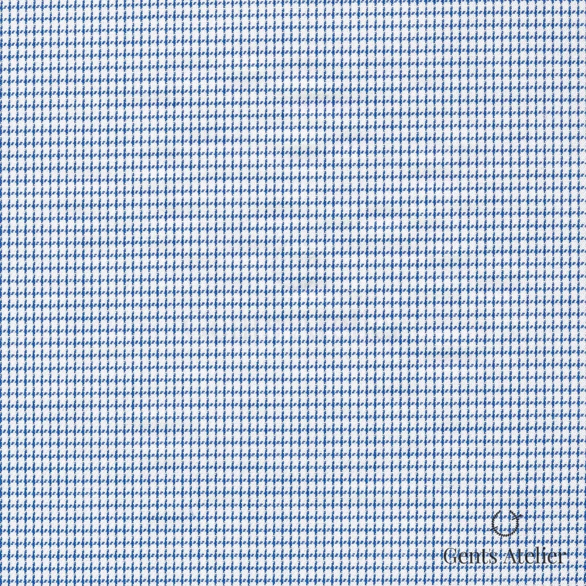 Сорочка из James Fabric 73241 008 — белый в голубую мелкую клетку, 100% Хлопок
