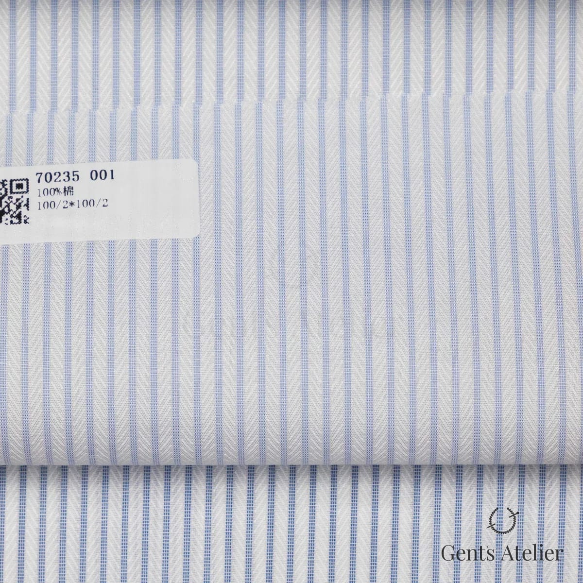 Образец ткани James Fabric 70235 001 с этикеткой, белый
