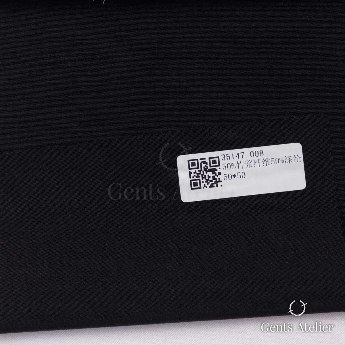 Образец ткани James Fabric 35147 008 с этикеткой, чёрный