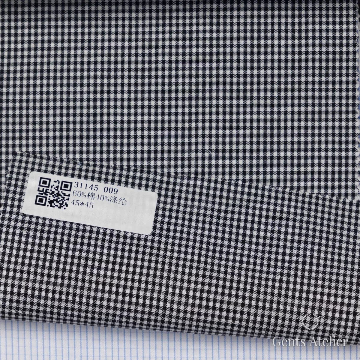 Образец ткани James Fabric 31145 009 с этикеткой, чёрный