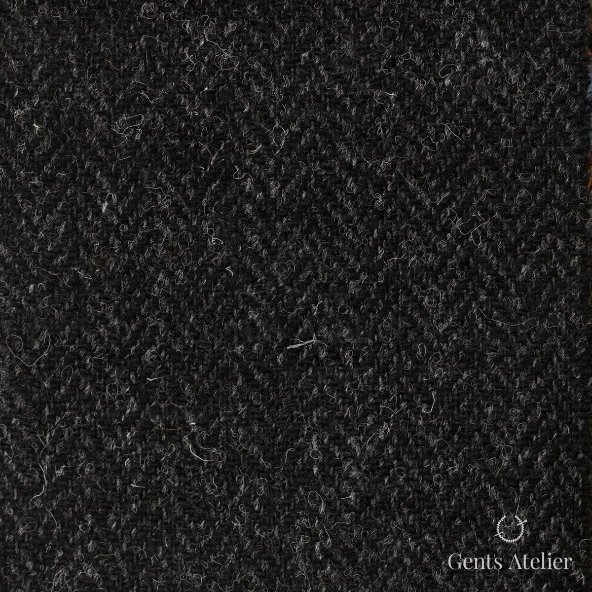 Пальто из Harris Tweed LB002176 — чёрный, 100% шерсть