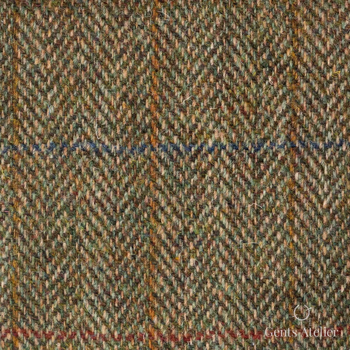 Пальто из Harris Tweed LB000164 — зелёный, 100% шерсть