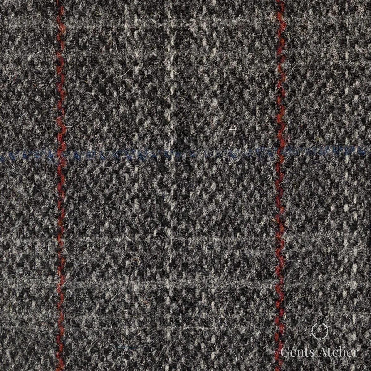 Пальто из Harris Tweed LB000167 — серый, 100% шерсть