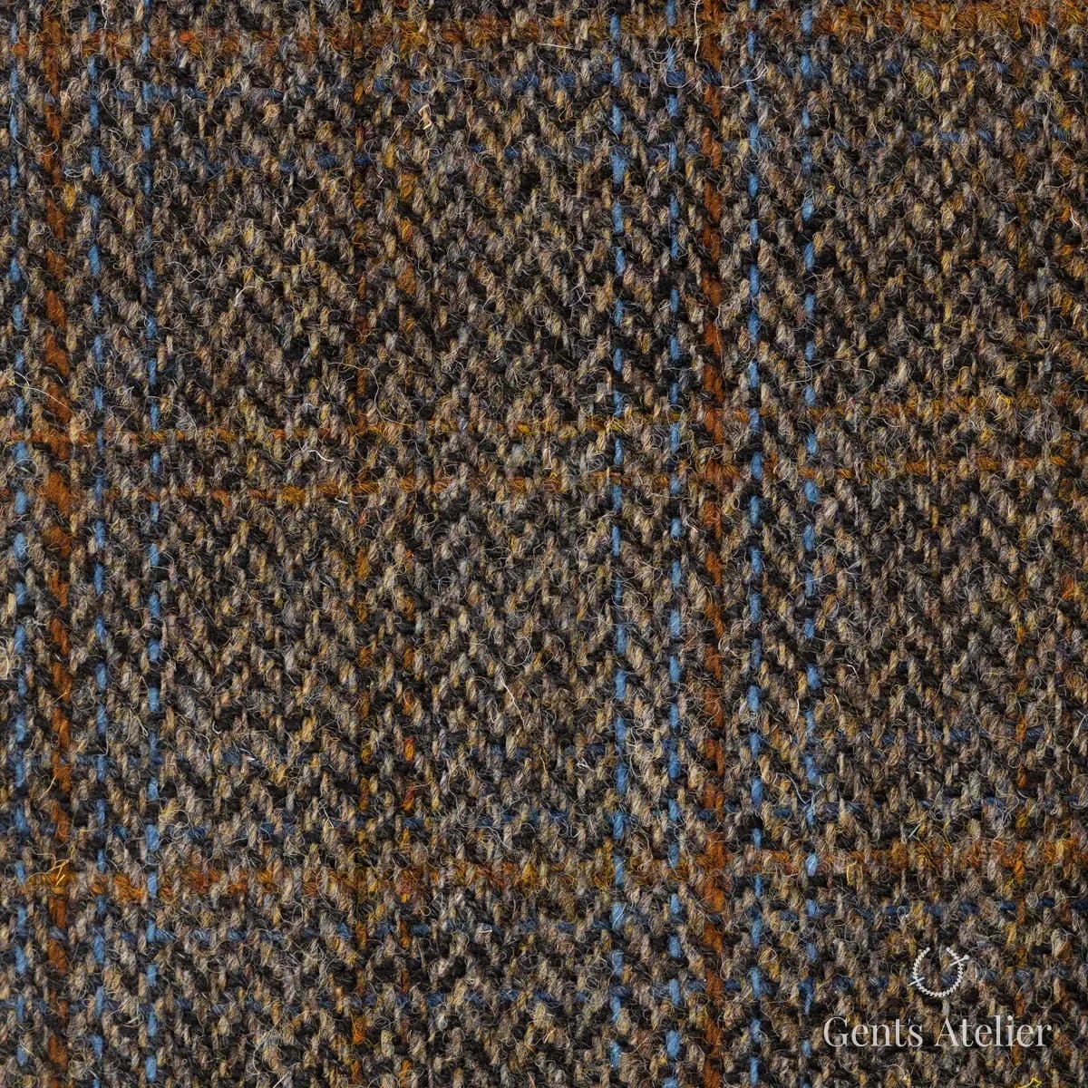 Пальто из Harris Tweed LB000992 — коричневый, 100% шерсть