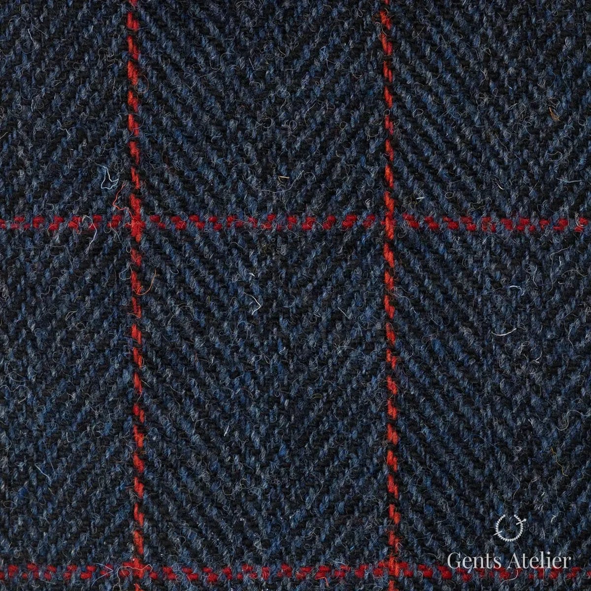 Пальто из Harris Tweed LB003035 — тёмно-синий, 100% шерсть