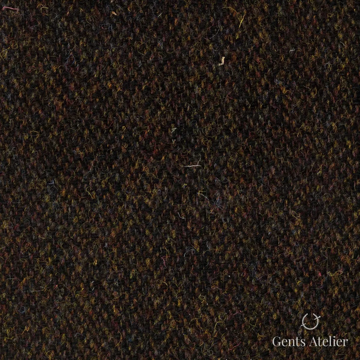 Пальто из Harris Tweed LB000170 — тёмно-коричневый, 100% шерсть