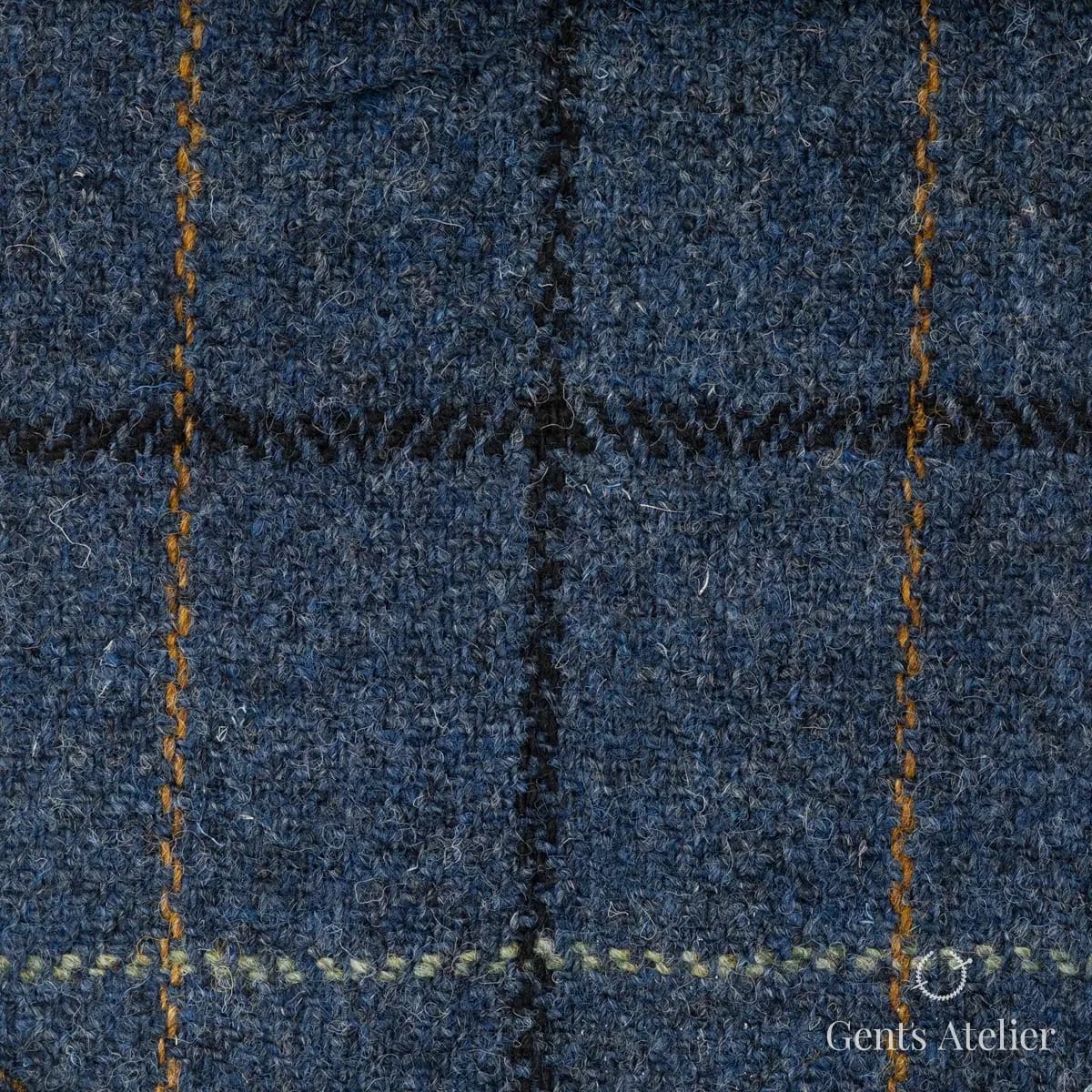 Пальто из Harris Tweed LB002840 — синий, 100% шерсть