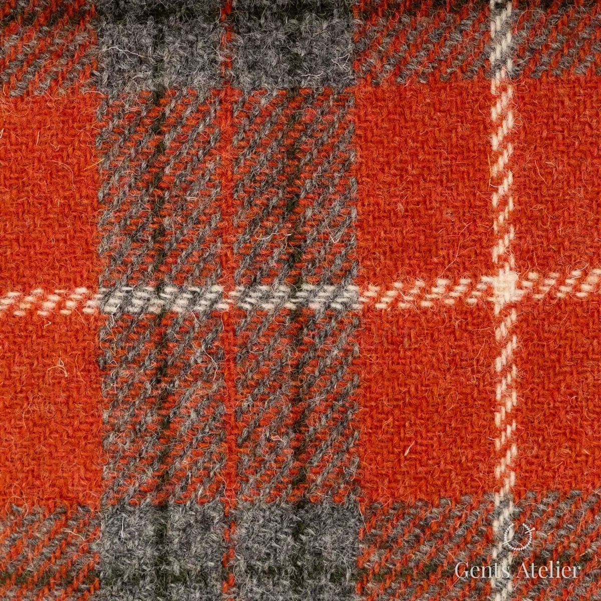 Пальто из Harris Tweed LB000873 — красный, 100% шерсть