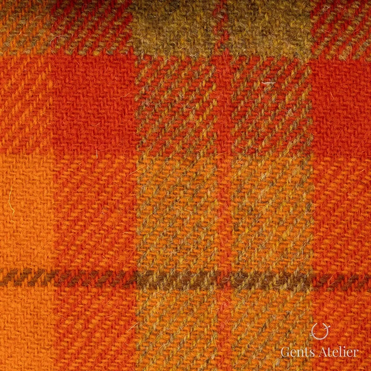 Пальто из Harris Tweed LB000836 — оранжевый, 100% шерсть