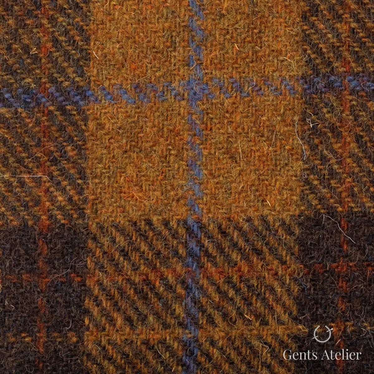 Пальто из Harris Tweed LB000883 — коричневый, 100% шерсть