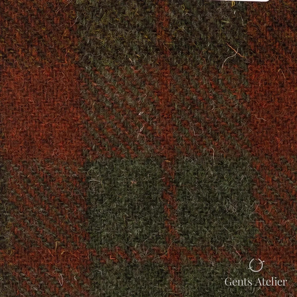 Пальто из Harris Tweed LB000916 — бордовый, 100% шерсть
