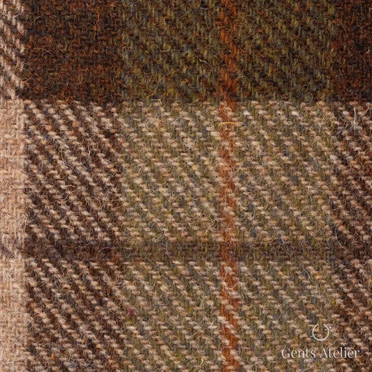 Пальто из Harris Tweed LB003822 — коричневый, 100% шерсть