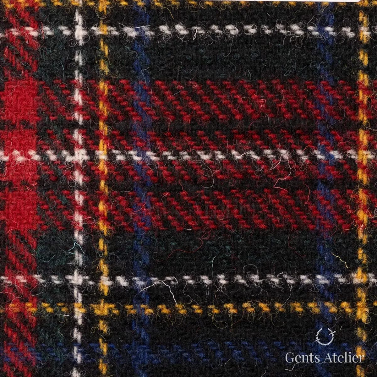 Пальто из Harris Tweed LB000870 — чёрный, 100% шерсть
