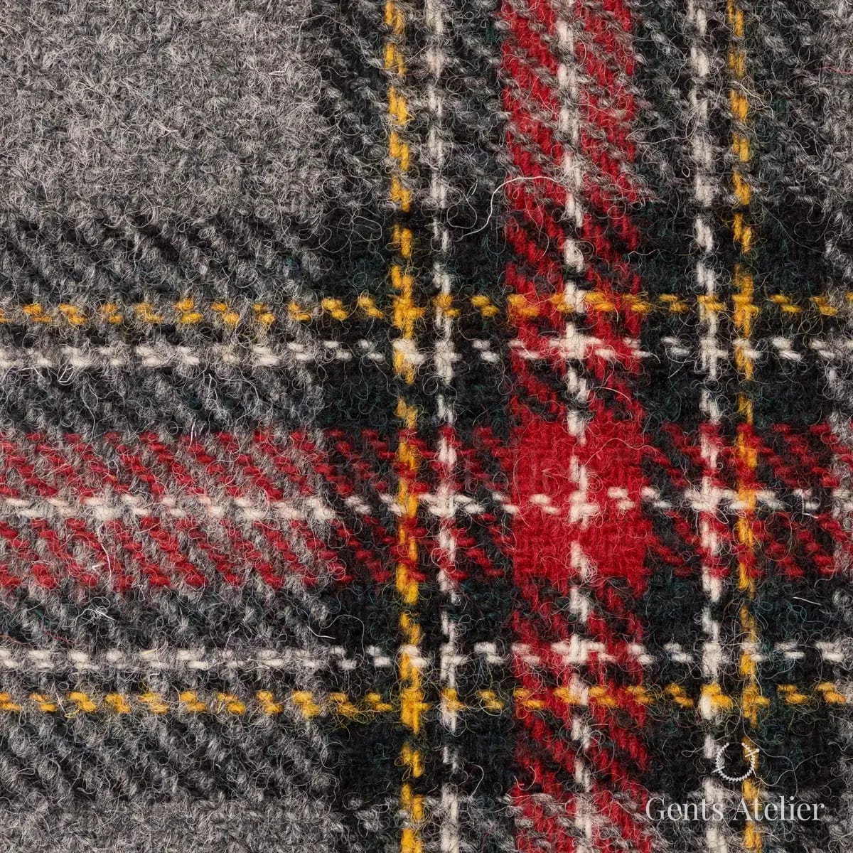 Пальто из Harris Tweed LB002835 — серый, 100% шерсть
