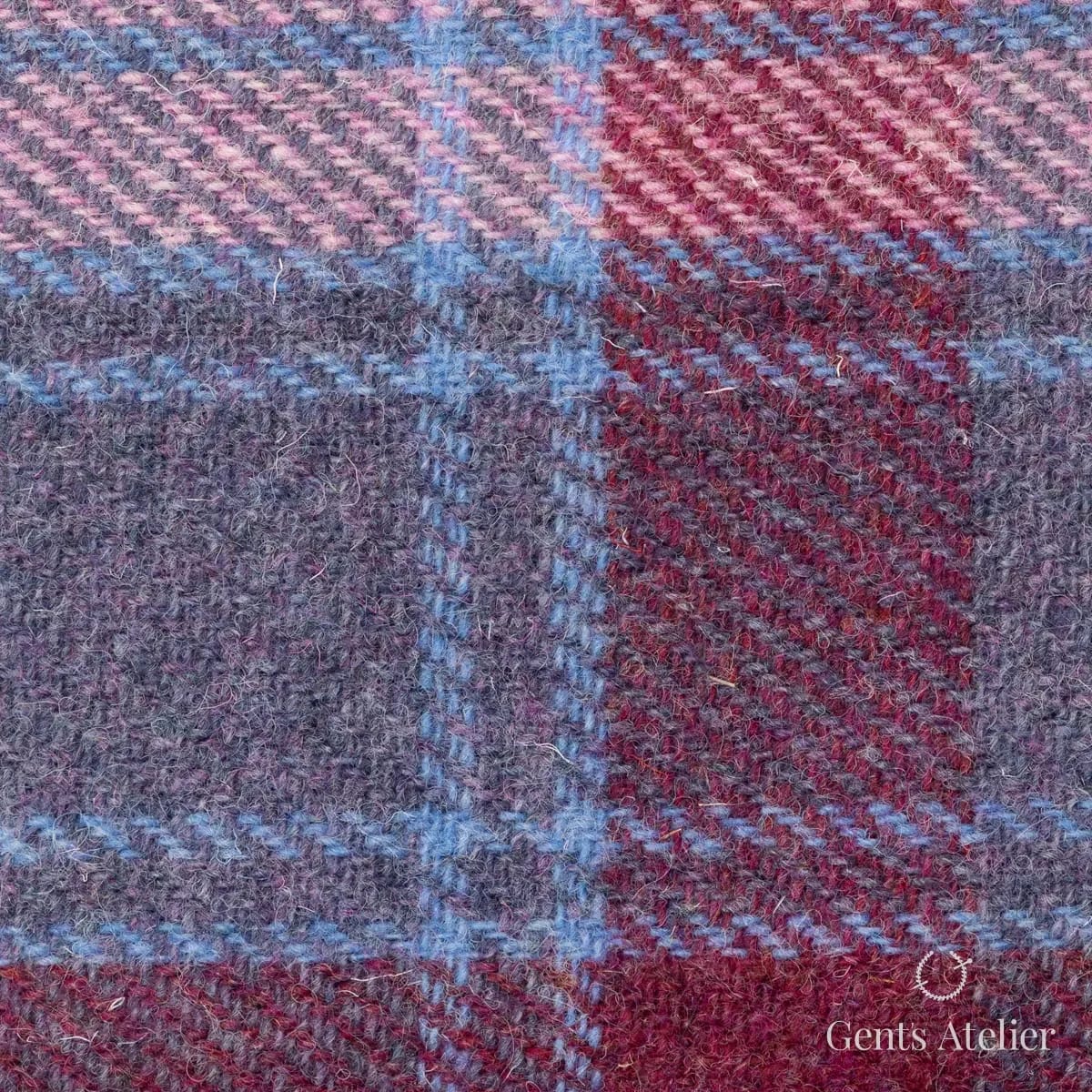 Пальто из Harris Tweed LB002162 — бордовый, 100% шерсть