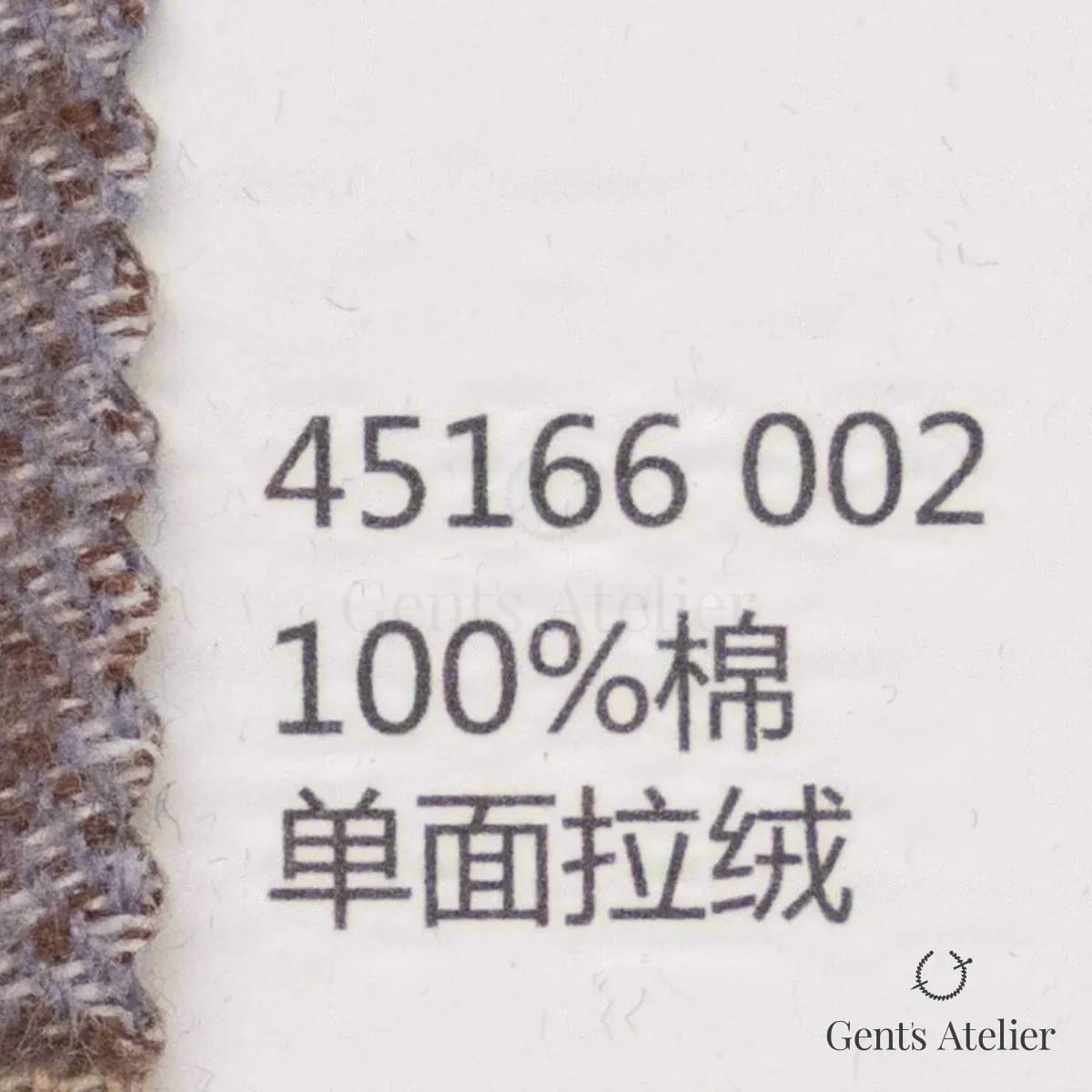 Образец ткани James Fabric 45166 002 с этикеткой, лилово-коричневый