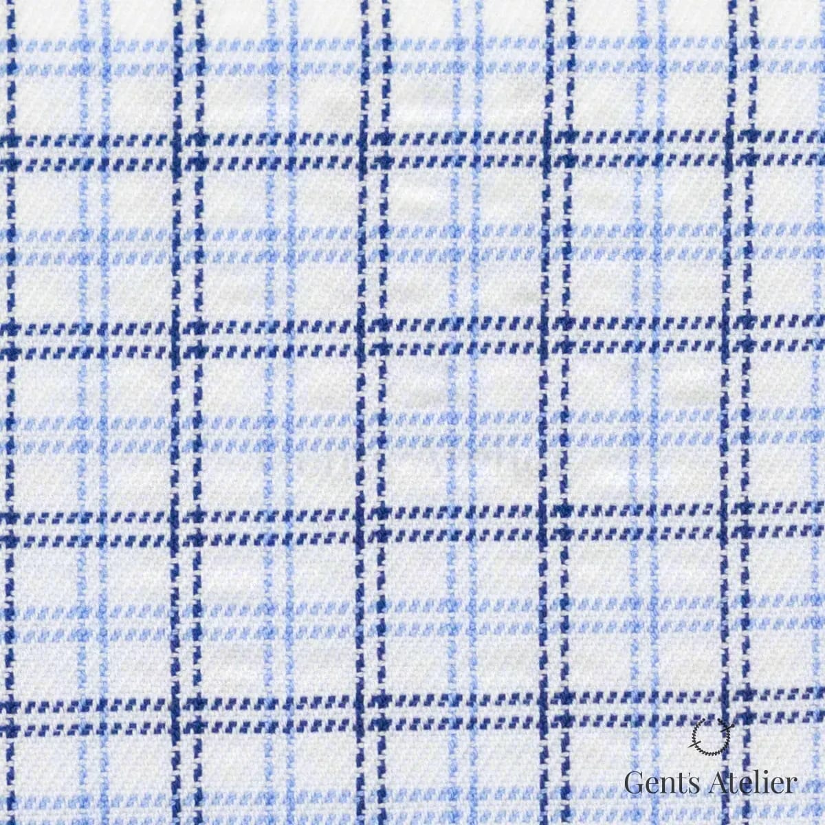 Сорочка из James Fabric 56222 002 — белый в синюю клетку (виндоупейн), 100% Хлопок