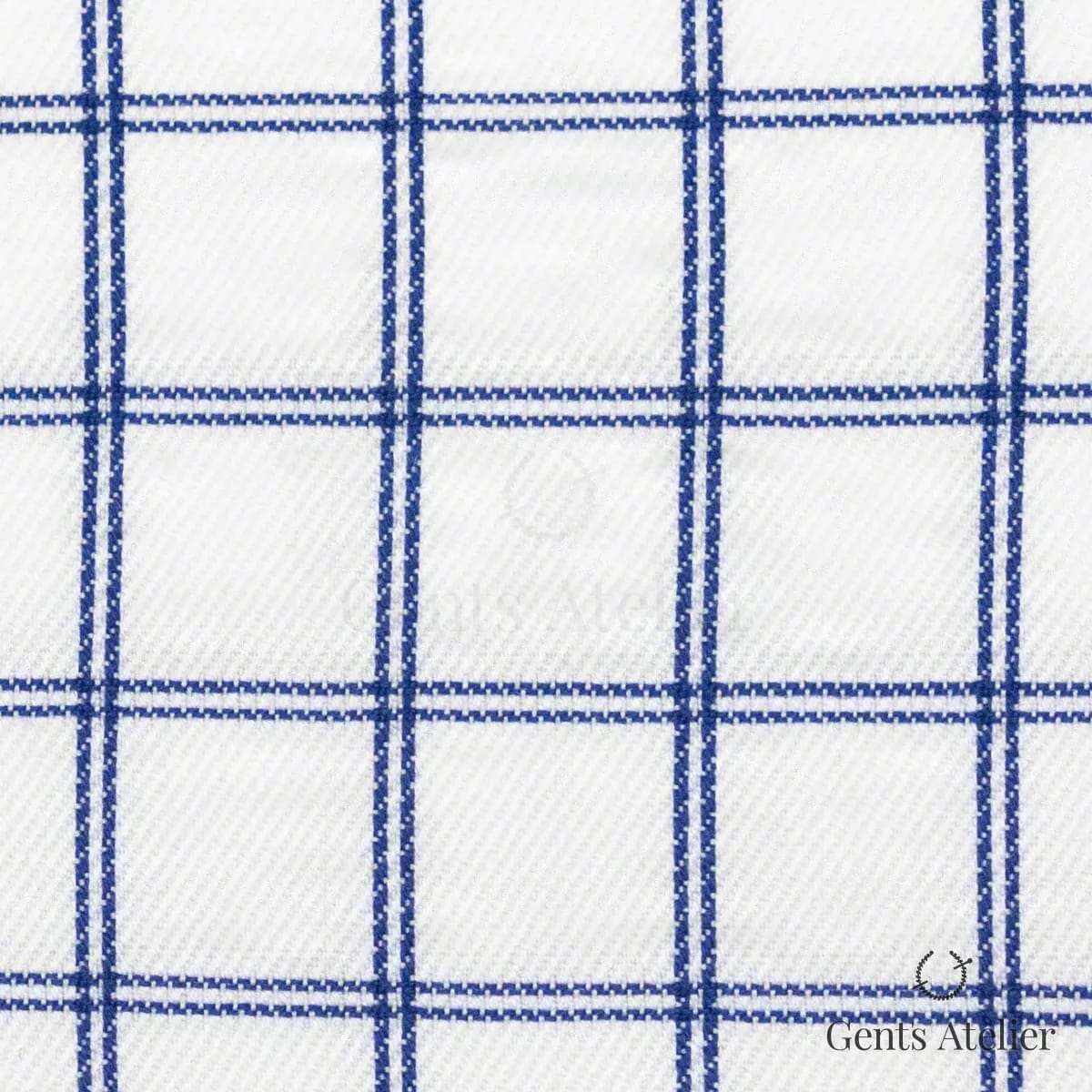 Сорочка из James Fabric 56222 004 — белый в крупную синюю клетку (виндоупейн), 100% Хлопок