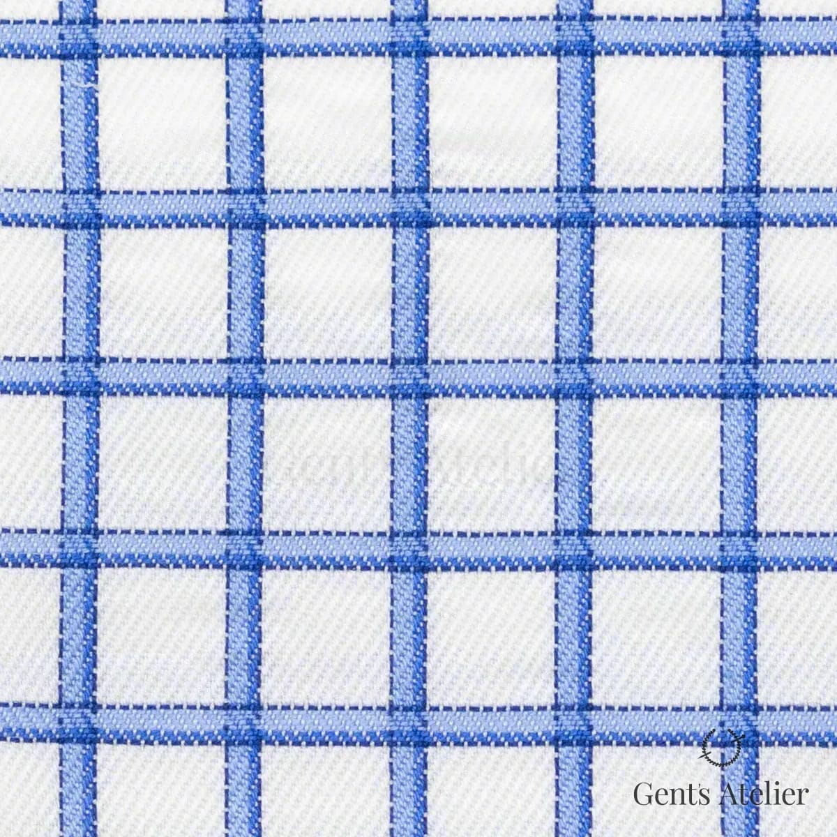 Сорочка из James Fabric 56222 005 — белый в синюю клетку (виндоупейн), 100% Хлопок