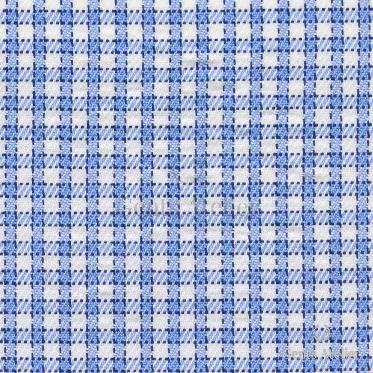 Сорочка из James Fabric 56222 007 — белый в мелкую синюю клетку (виндоупейн), 100% Хлопок