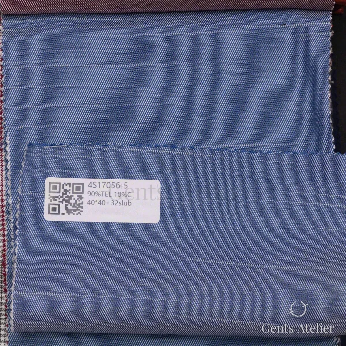Образец ткани James Fabric 4S17056-5 с этикеткой, синий