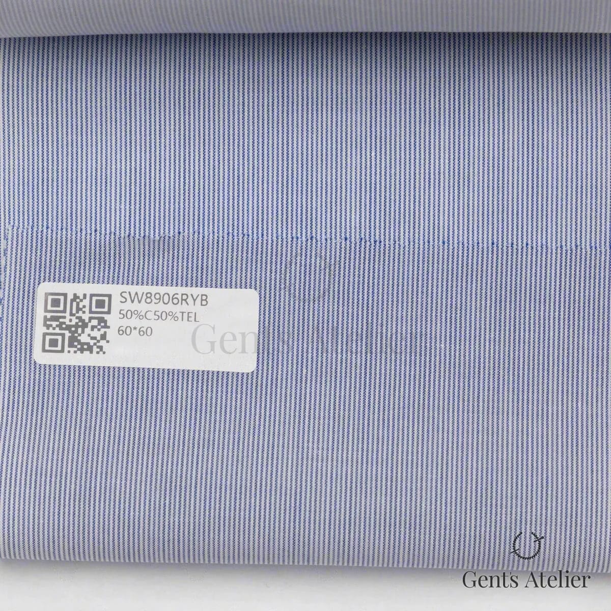 Образец ткани James Fabric SW8906RYB с этикеткой, синий