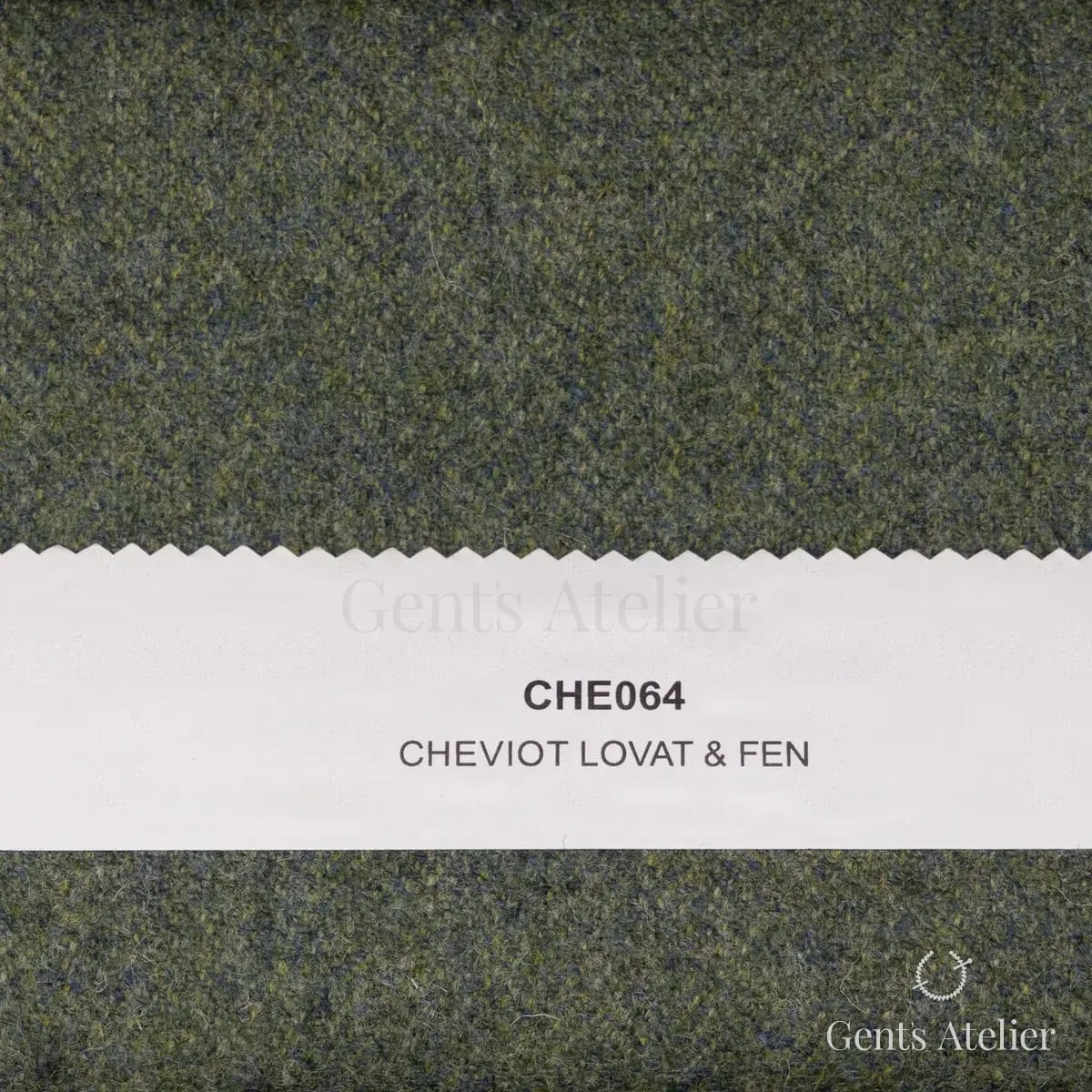 Образец ткани Marton Mills CHE064 с этикеткой, оливковый