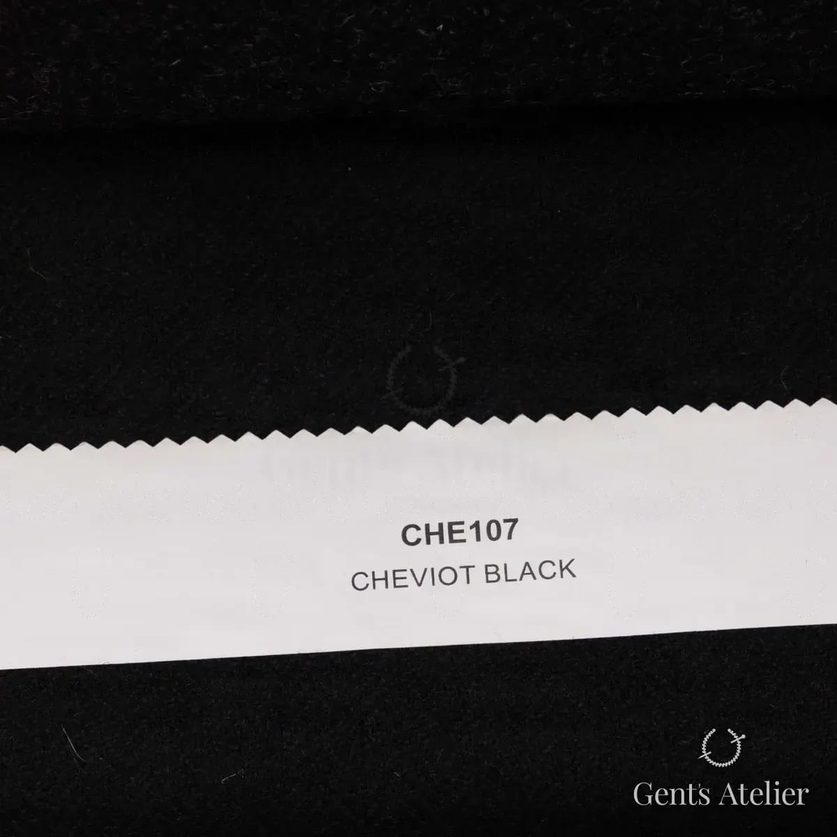 Образец ткани Marton Mills CHE107 с этикеткой, чёрный