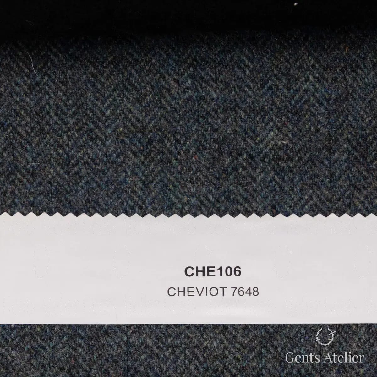 Образец ткани Marton Mills CHE106 с этикеткой, тёмно-серый