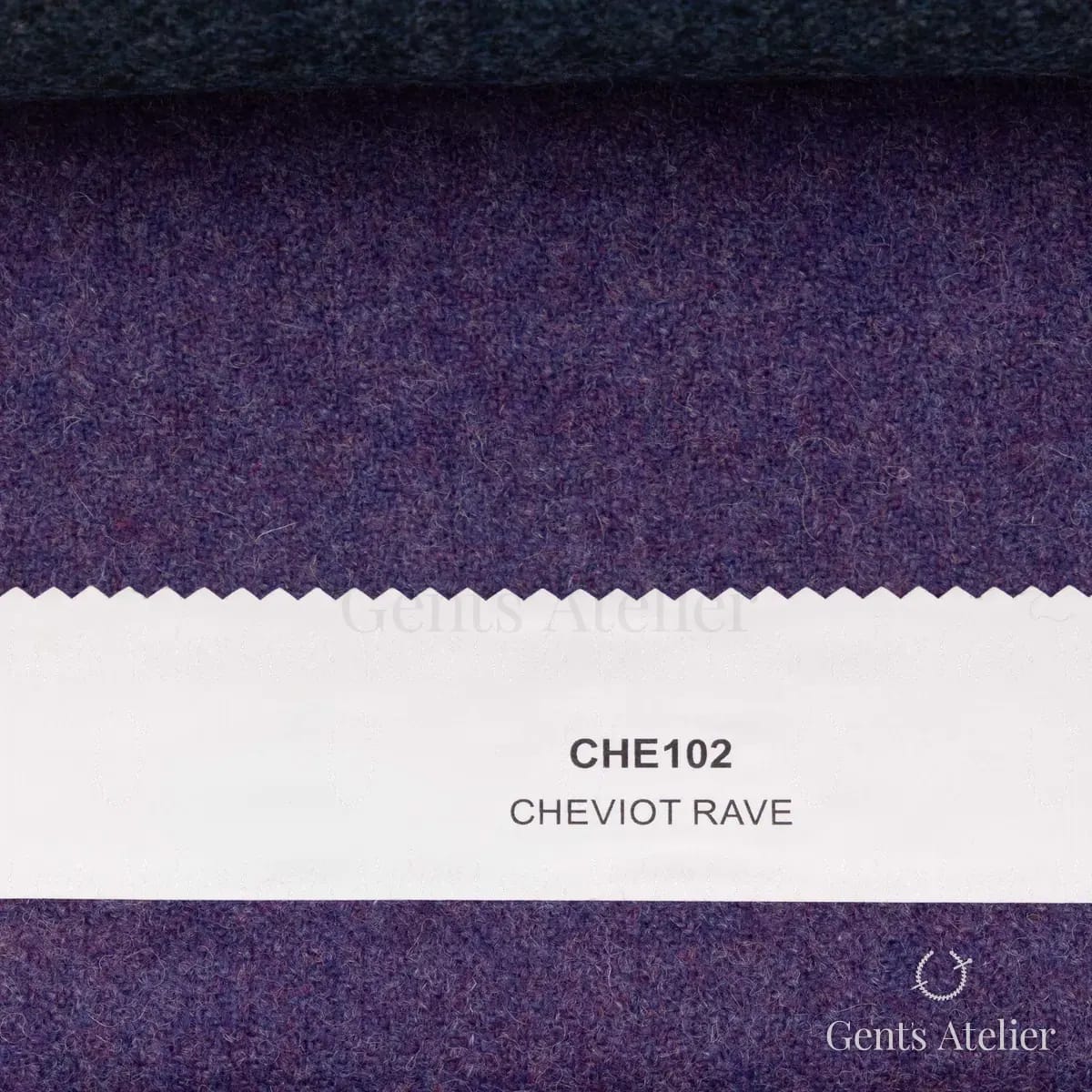 Образец ткани Marton Mills CHE102 с этикеткой, фиолетовый