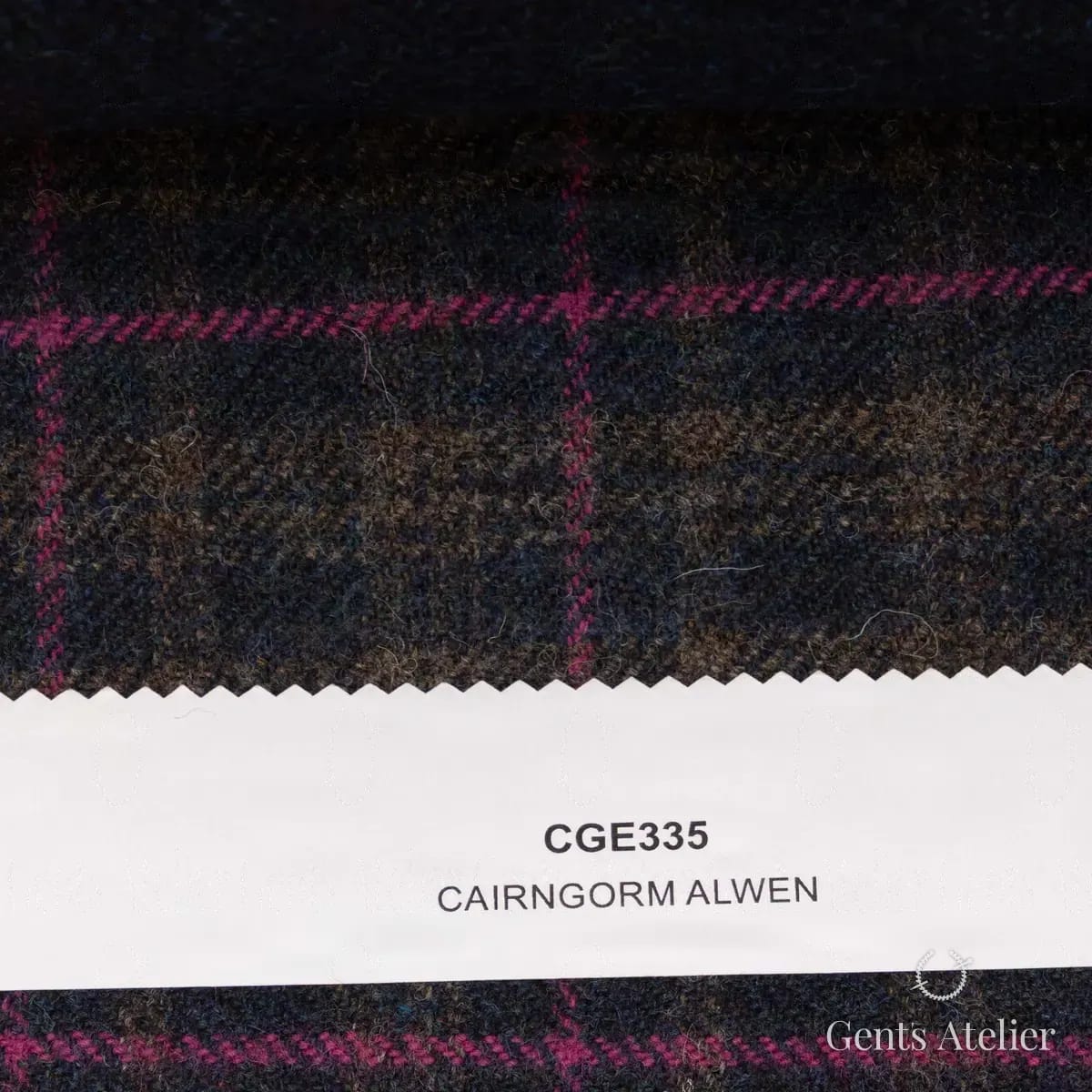 Образец ткани Marton Mills CGE335 с этикеткой, тёмно-синий