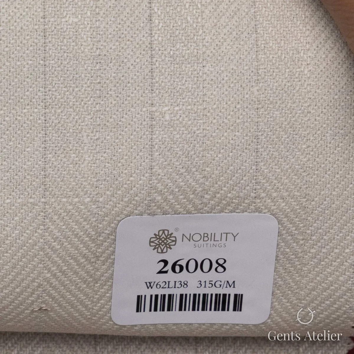 Образец ткани Nobility 26008 с этикеткой, кремовый