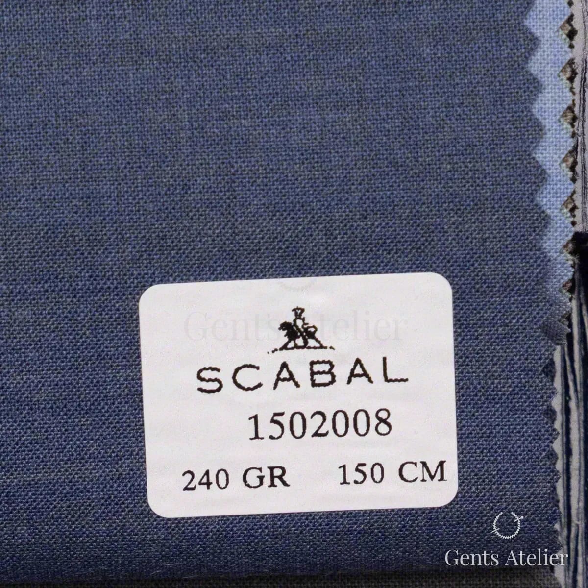 Образец ткани Scabal 1502008 с этикеткой, тёмно-синий (navy)