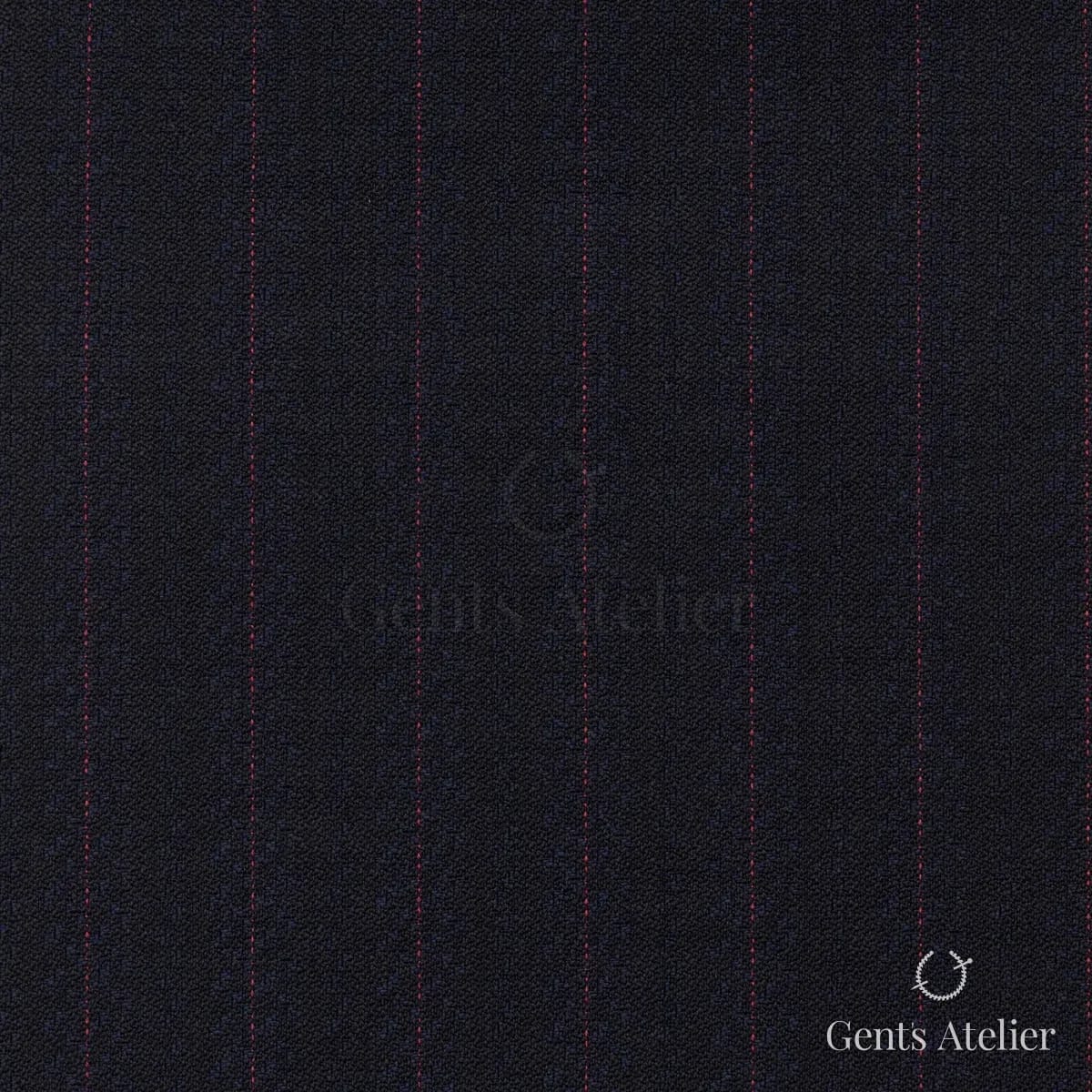 Костюм из Scabal 1501910 — почти чёрный тёмно-синий с красной нитью, 100%WO