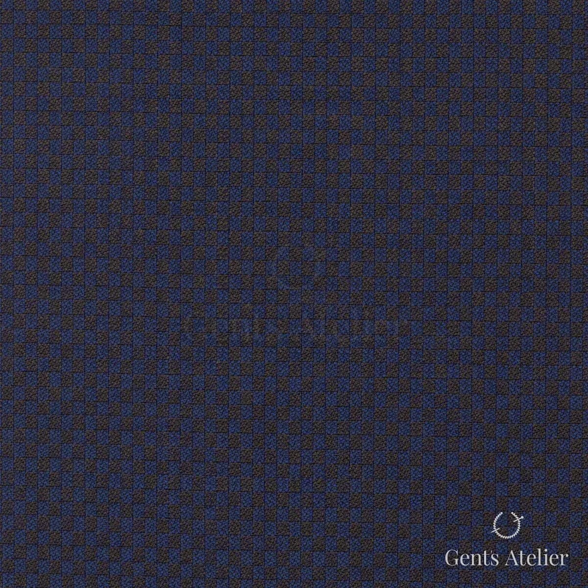 Костюм из Scabal 1501911 — сине-коричневая мелкая клетка, 100%WO