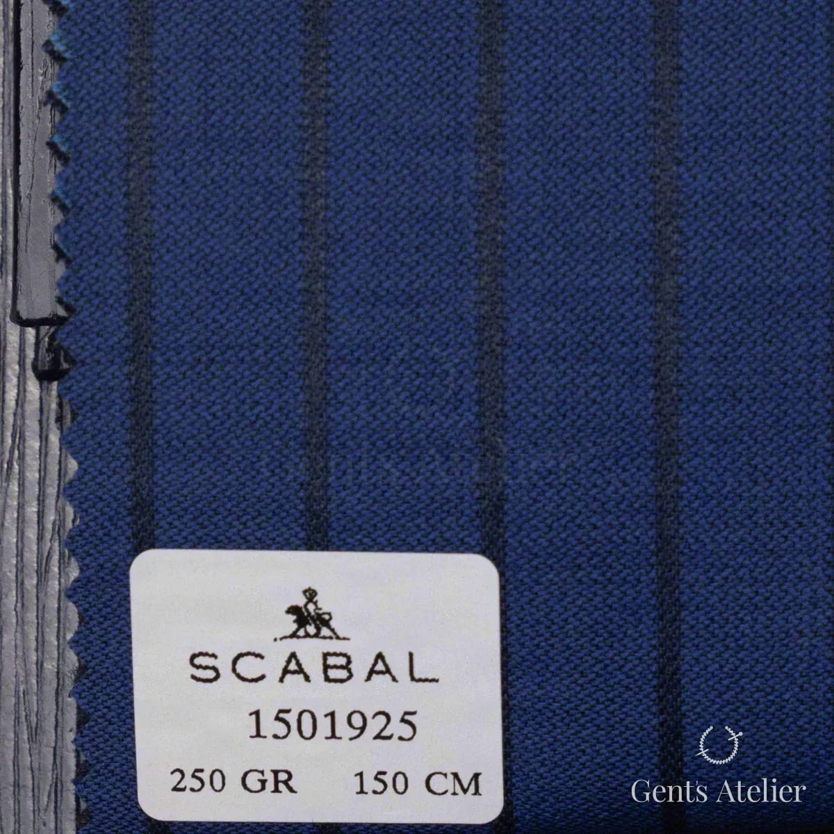 Образец ткани Scabal 1501925 с этикеткой, тёмно-серый (антрацит)
