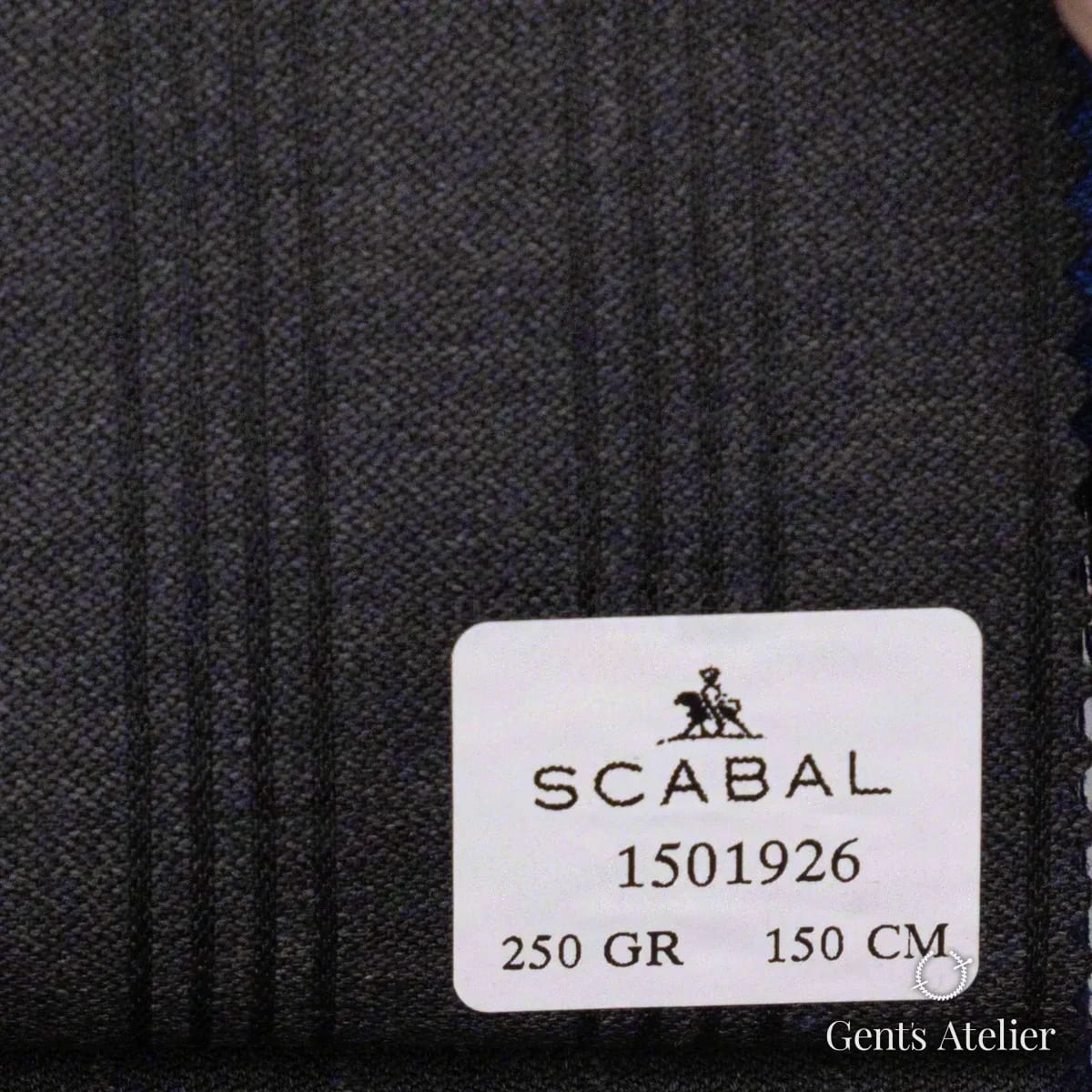 Образец ткани Scabal 1501926 с этикеткой, чёрный