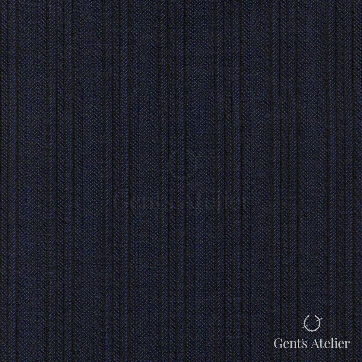 Костюм из Scabal 1501933 — тёмно-синий с коричневой полоской, 100%WO