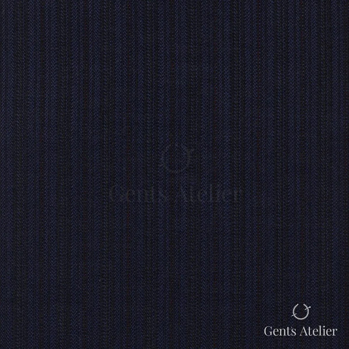 Костюм из Scabal 1501934 — тёмно-синий с рыжей полоской, 100%WO