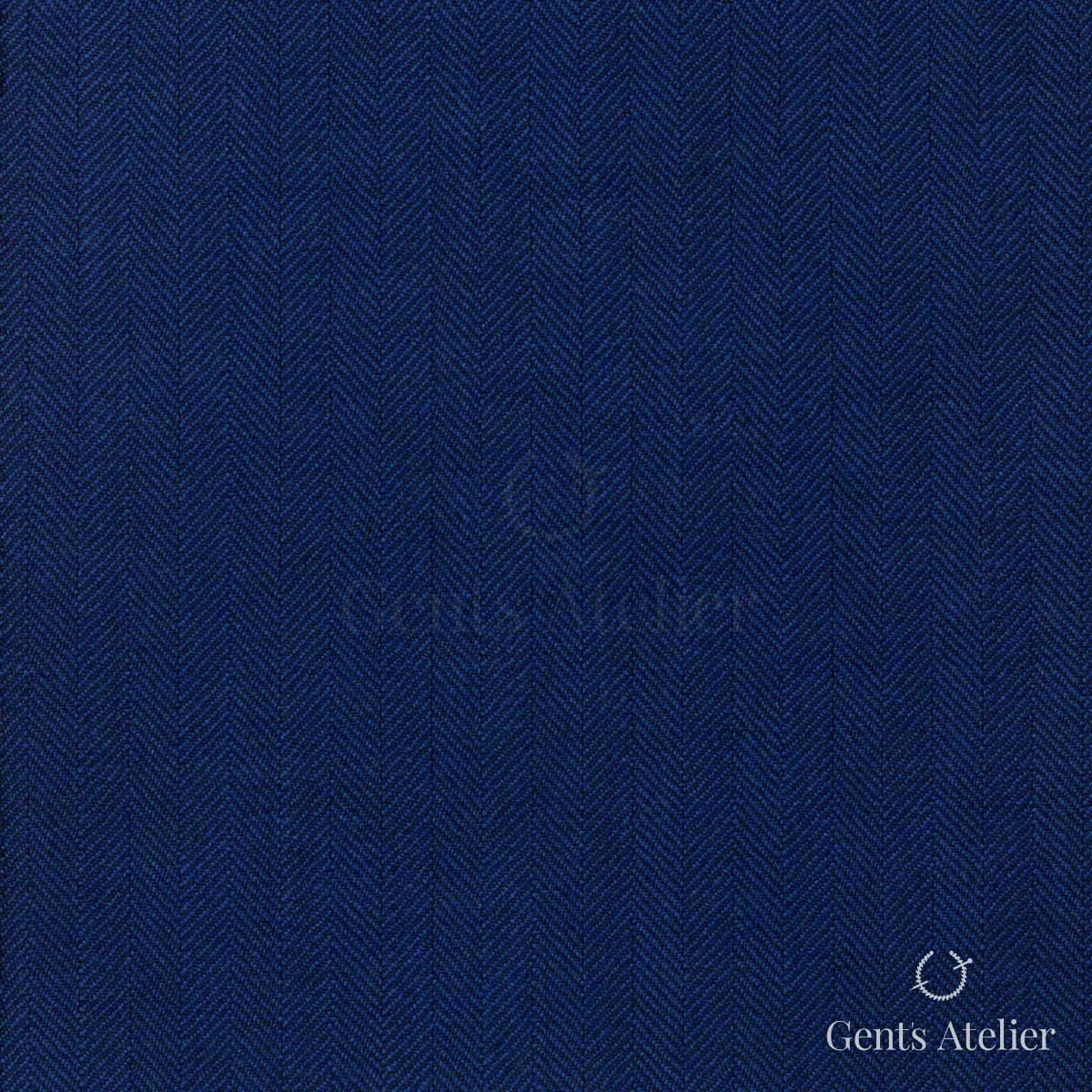 Костюм из Scabal 1502169 — кобальтовый синий, Шерсть + шёлк