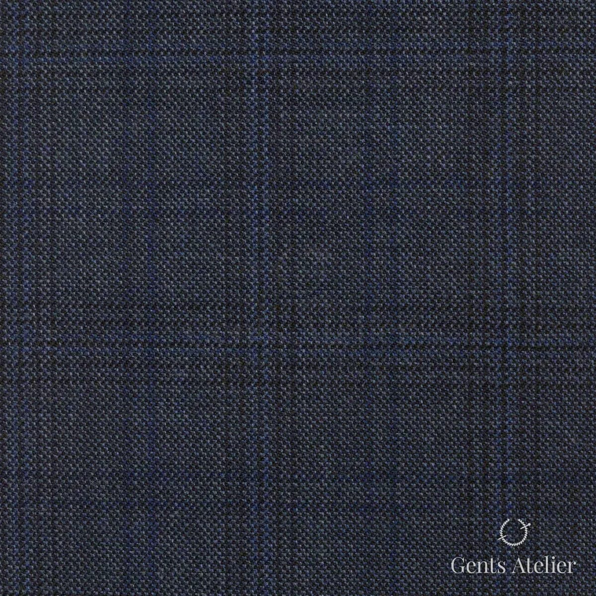 Зимний костюм из Scabal 1501560 — тёмно-синий, почти чёрный, в клетку