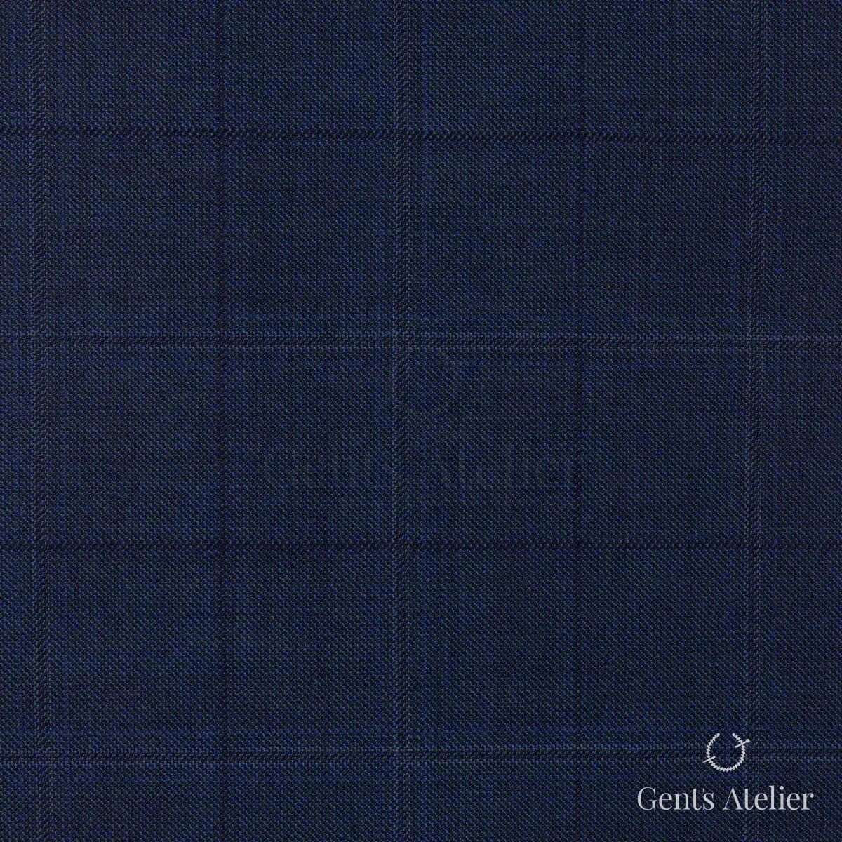 Костюм из Scabal 1503168 — тёмно-синий (нэйви, гладкий), Шерсть + кашемир
