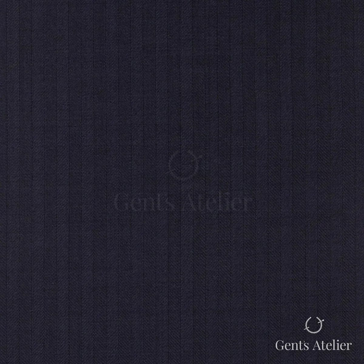 Костюм из Scabal 1503190 — тёмно-синий с тонкой полоской, Шерсть + кашемир